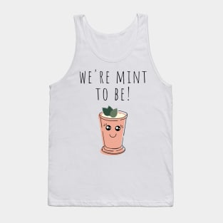 Cute Plant Pun We're Mint to Be Plant Lover Tank Top